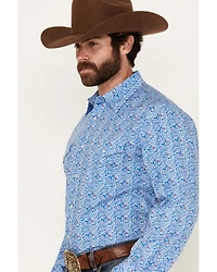 Wrangler 20X Men's Paisley Print Long Sleeve Snap Stretch Western Shirt