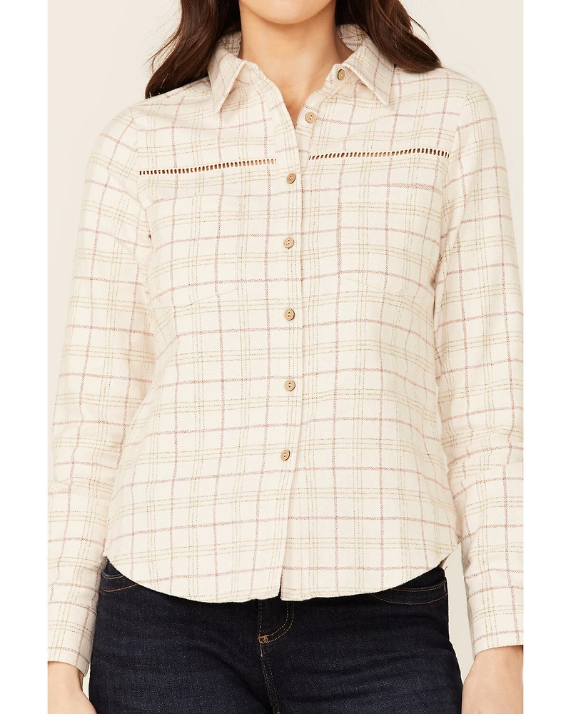 Shyanne Women's Plaid Print Long Sleeve Button-Down Shirt