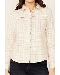Shyanne Women's Plaid Print Long Sleeve Button-Down Shirt