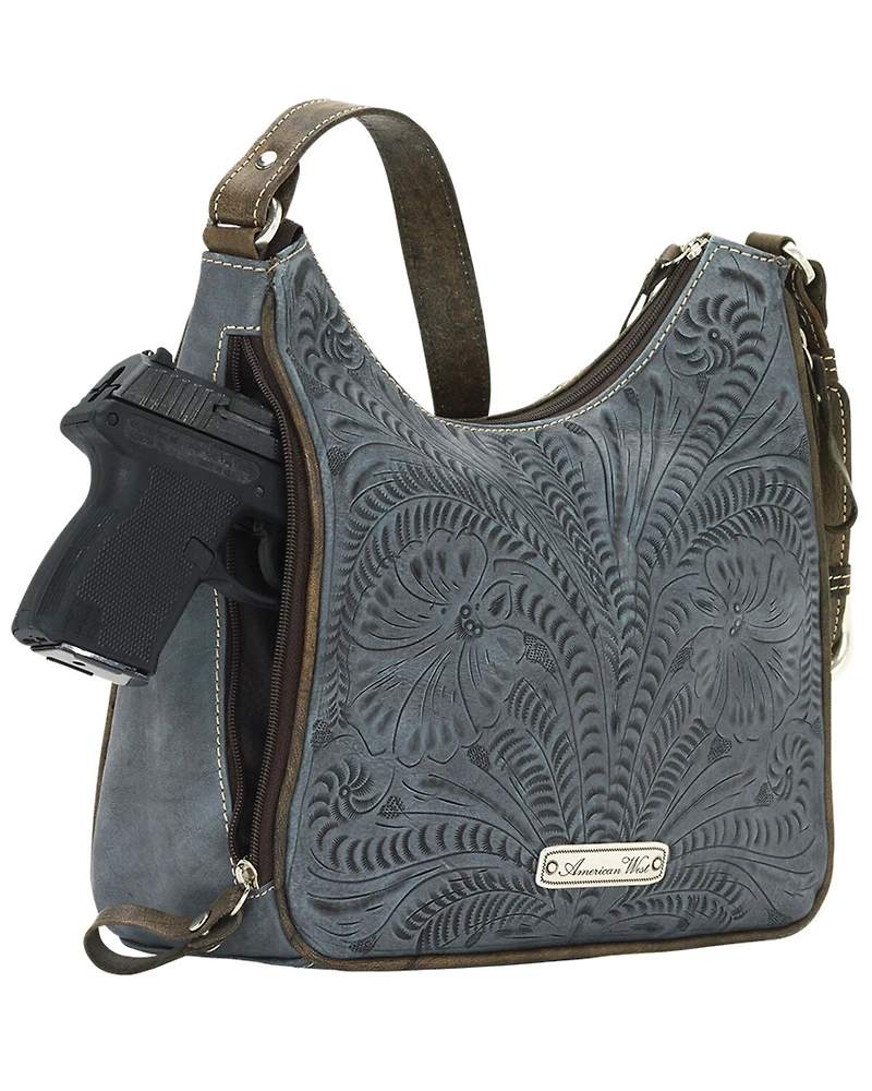 American West Annie's Secret Zip Top Shoulder Bag