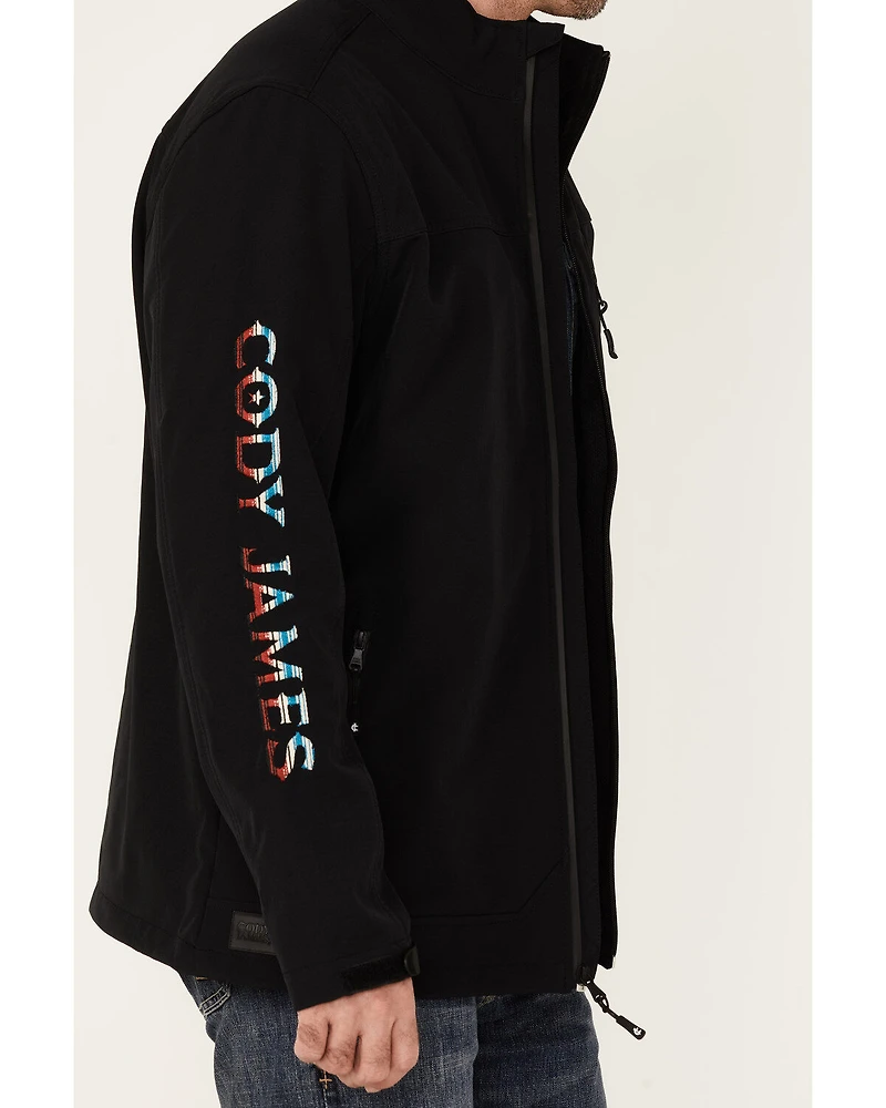 Cody James Core Men's Serape Logo Sleeve Zip-Front Steamboat Jacket