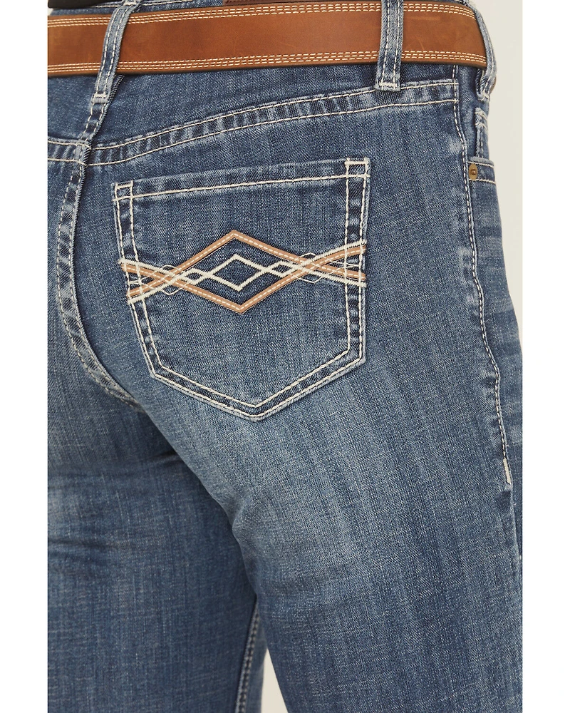 Rock & Roll Denim Women's Medium Wash Trouser Stretch Jeans