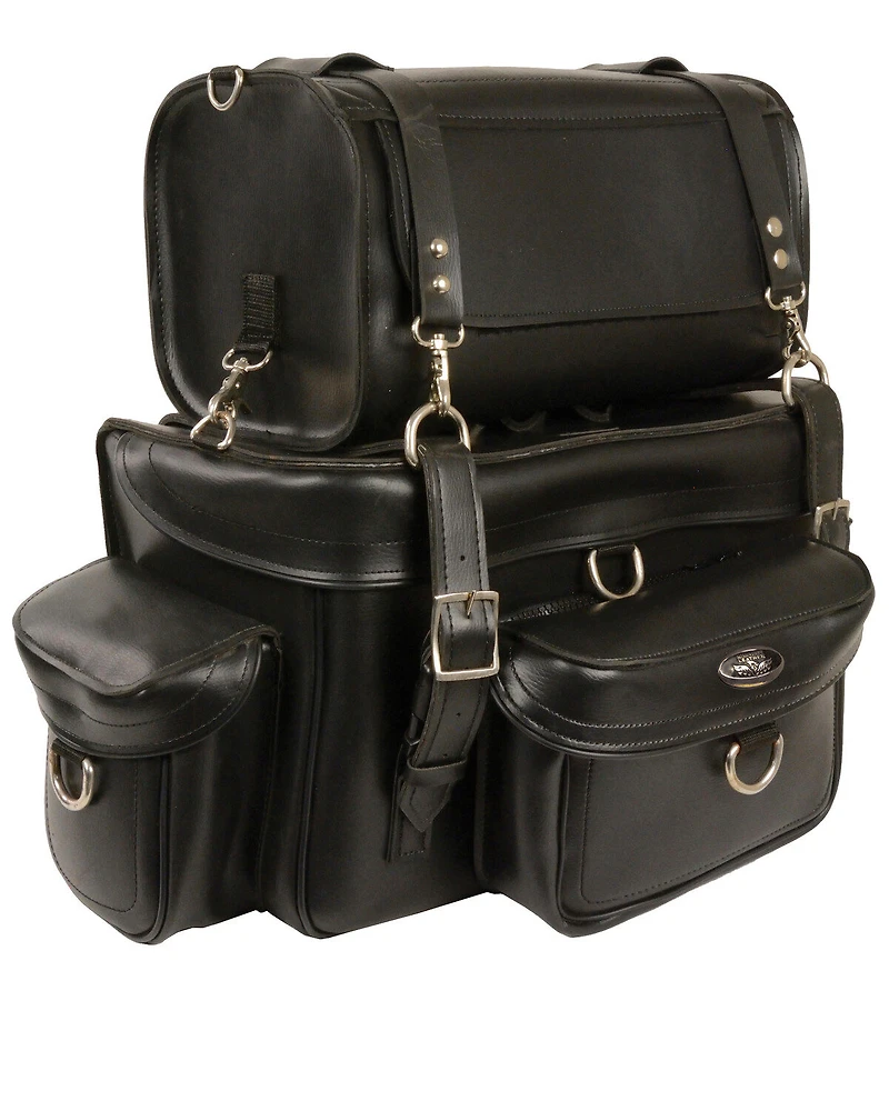 Milwaukee Leather Two Piece Touring Sissy Bar Bag