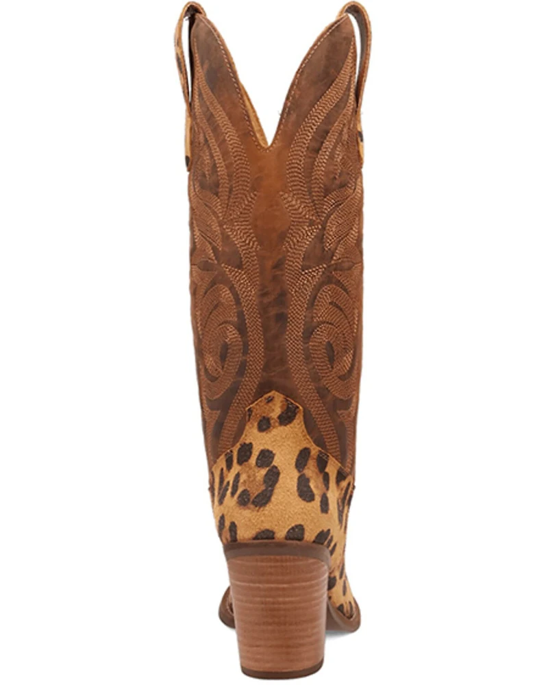 Dingo Women's Hensley Leopard Print Tall Western Boots - Snip Toe