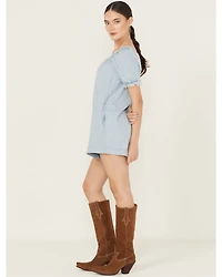 Free People Women's Daisy Denim Babydoll Romper