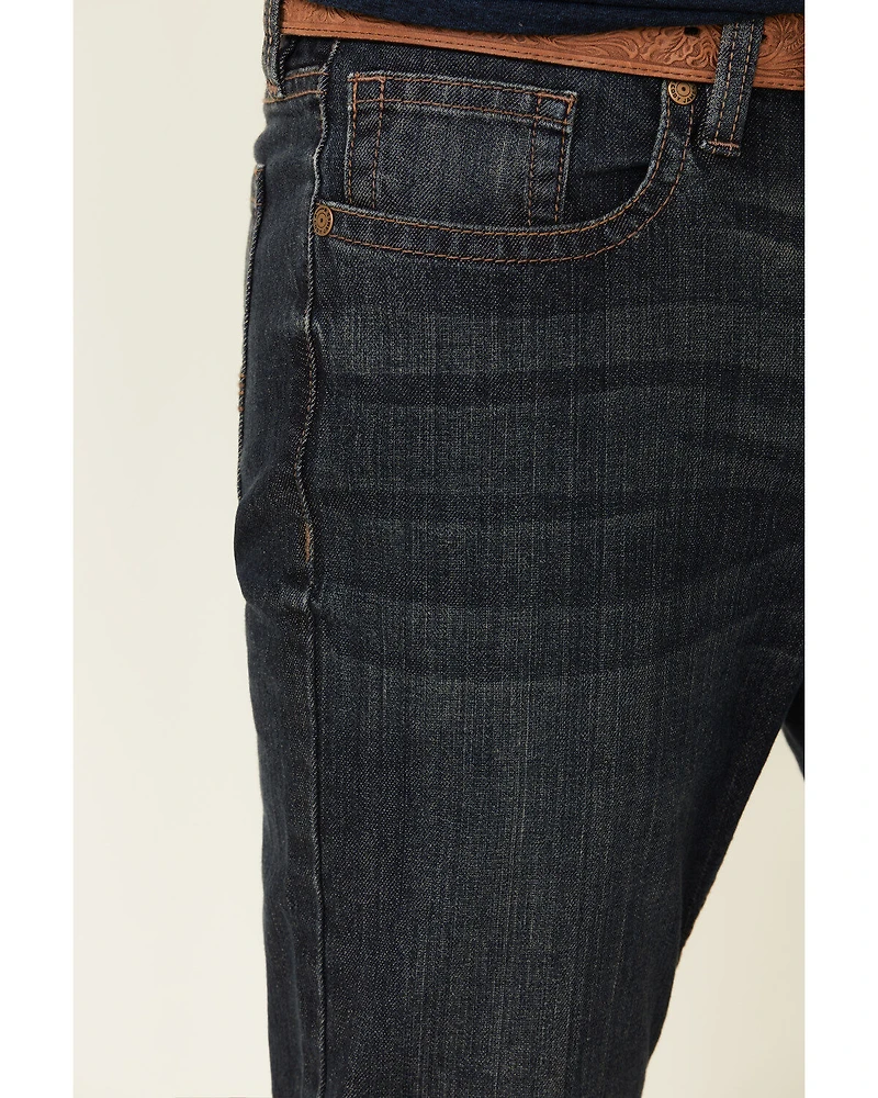 Cody James Men's Barn Sour Wash Jackson Slim Straight Stretch Denim Jeans