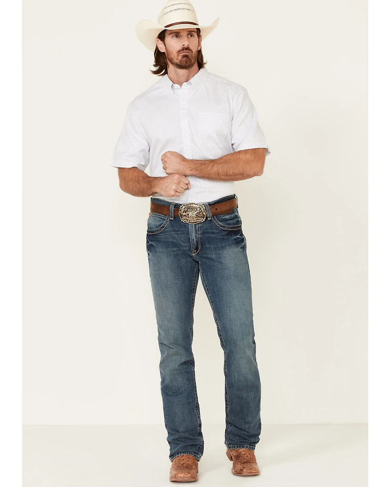 Cody James Core Men's Wichita Small Plaid Short Sleeve Button Down Western Shirt - Tall