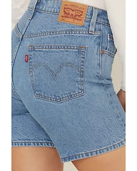 Levi's Women's 501® Original Medium Wash High Rise Mid Thigh Stretch Denim Shorts