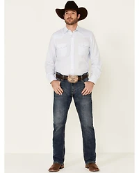 Roper Men's Classic Tone On Solid Long Sleeve Pearl Snap Western Shirt