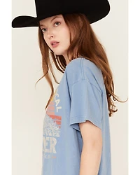 Cleo + Wolf Women's Support Your Local Farmer Short Sleeve Oversized Graphic Tee