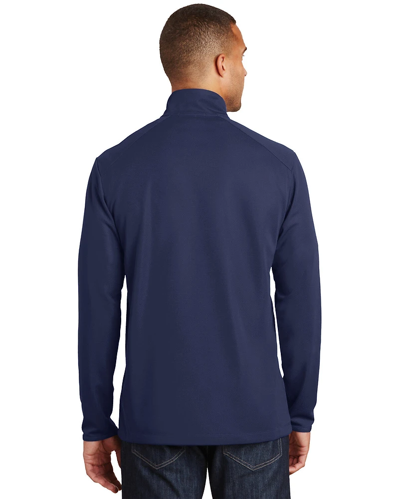Port Authority Men's True Navy 3X Pinpoint Mesh 1/2 Zip - Big & Tall