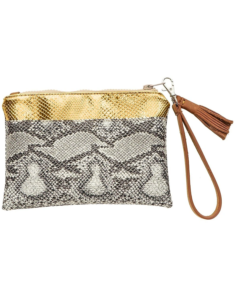 Hooey Snake Print Wristlet