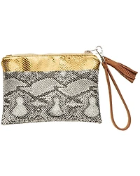 Hooey Snake Print Wristlet