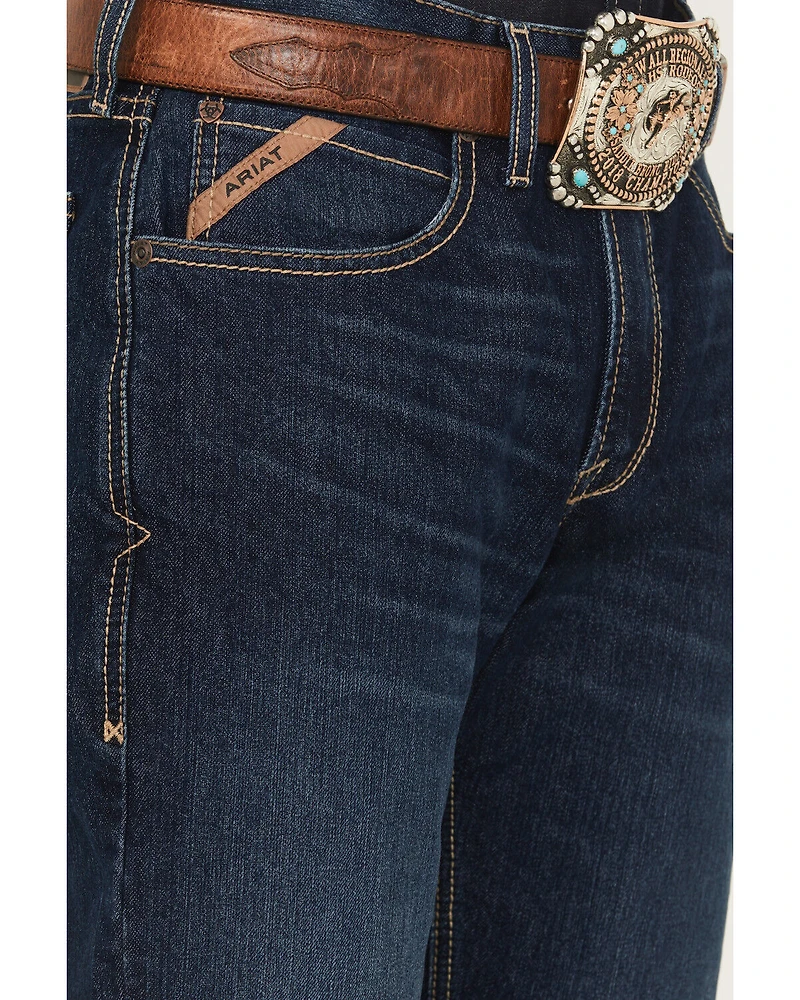 Ariat Men's Dark Wash Hampton Relaxed Bootcut Stretch Denim Jeans