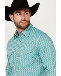 Wrangler 20X Men's Square Geo Print Long Sleeve Snap Stretch Western Shirt