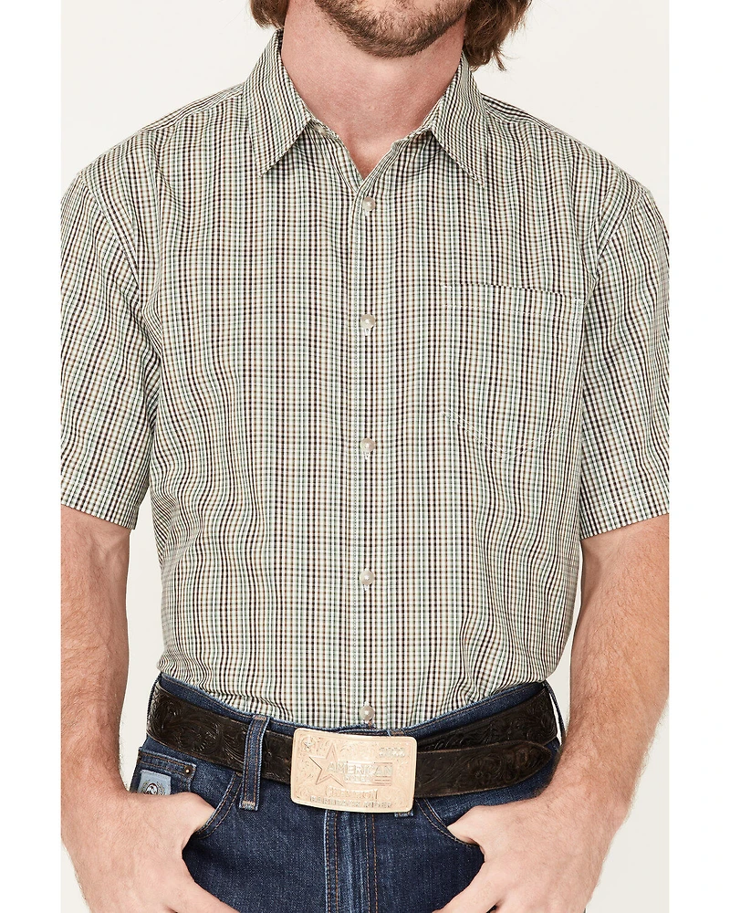 Gibson Men's Cedar Small Plaid Button-Down Western Shirt