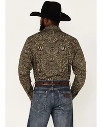 Cody James Men's Rio Sonora Paisley Print Long Sleeve Snap Western Shirt