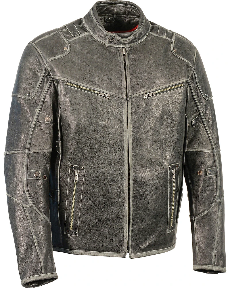 Milwaukee Leather Men's Vintage Distressed Triple Vented Jacket - 5X