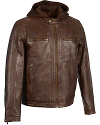Milwaukee Leather Men's Zipper Front Jacket w/ Removable Hood