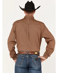 RANK 45® Men's Anvil Geo Print Button-Down Western Shirt