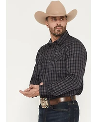 Cody James Men's Redstone Ranch Plaid Print Long Sleeve Snap Western Shirt