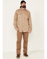 Ariat Men's FR Solid Long Sleeve Button Down Twill Work Shirt - Big