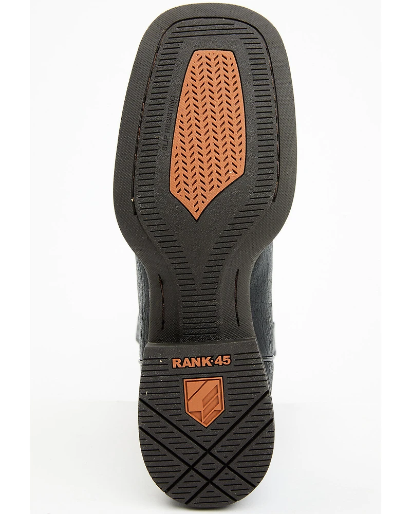 RANK 45® Men's Warrior Performance Western Boots - Broad Square Toe