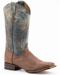 Ferrini Men's Smooth Quill Ostrich Exotic Boots - Broad Square Toe
