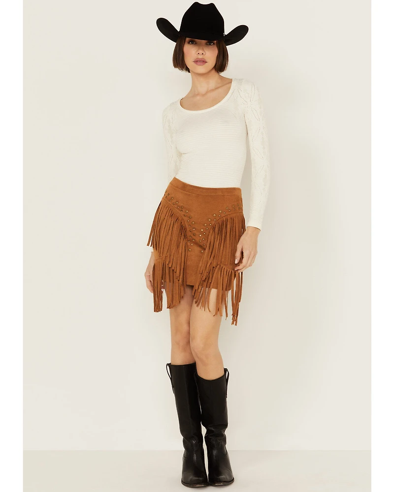 Vocal Women's Studded Fringe Skirt
