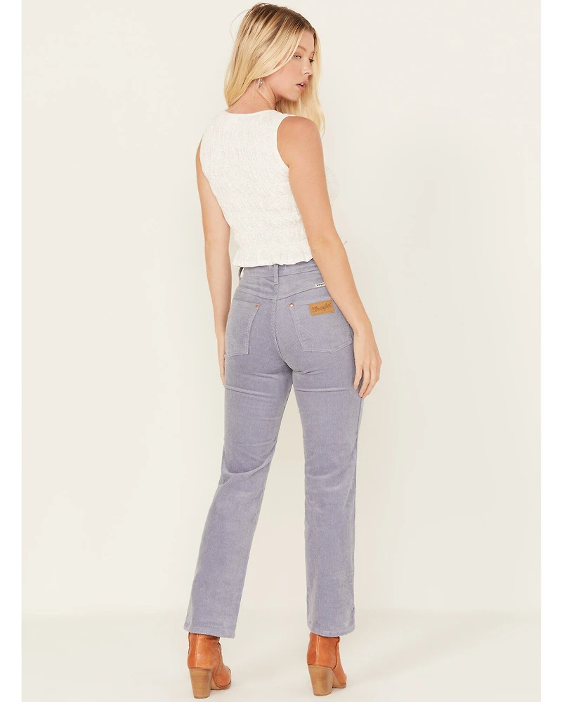 Wrangler Women's Wild West High Rise Corduroy Straight Jean