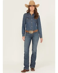 Wrangler Women's Mae Premium Patch Boot Cut Jeans