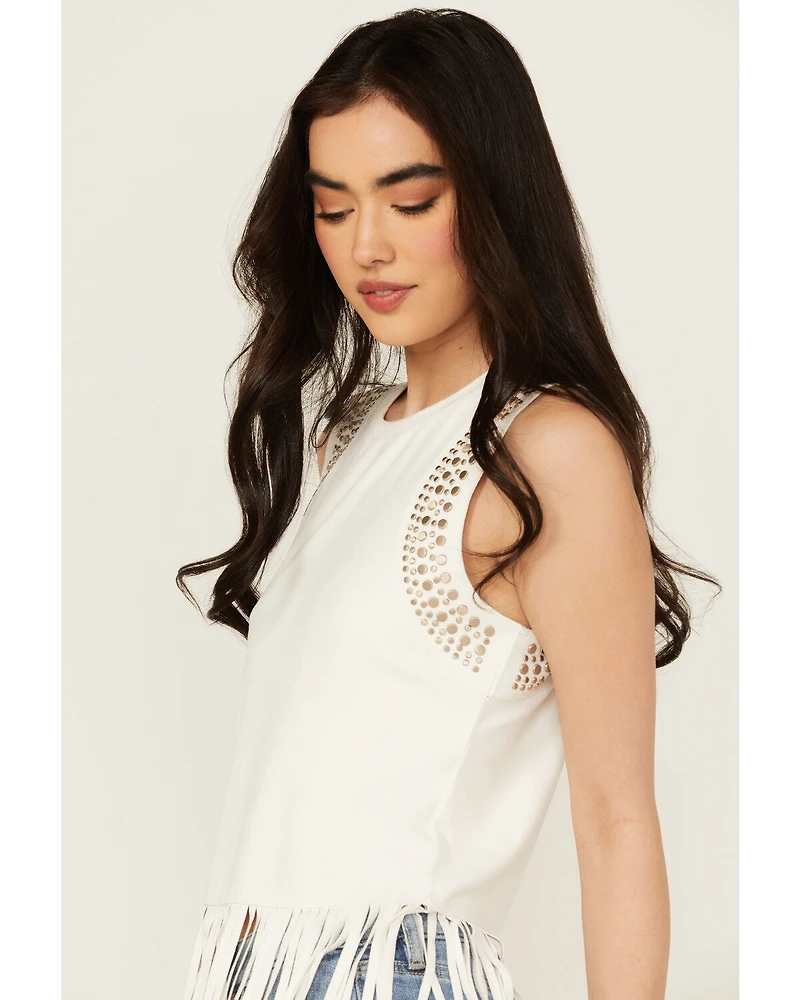 Idyllwind Women's Lillian Studded Fringe Tank Top