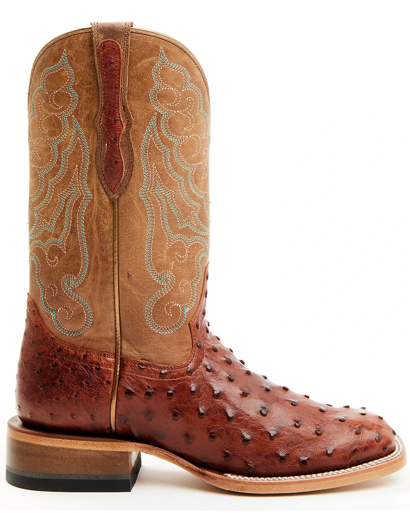 Shyanne Women's Brandie Exotic Ostrich Western Boots - Broad Square Toe