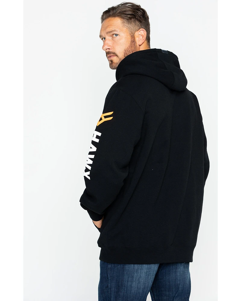 Hawx Men's Logo Sleeve Hooded Work Sweatshirt