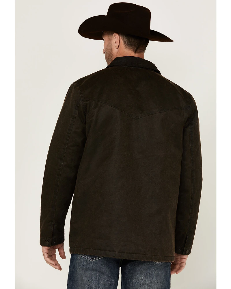 Cody James Men's Road Dust Washed Oil Skin Long Jacket