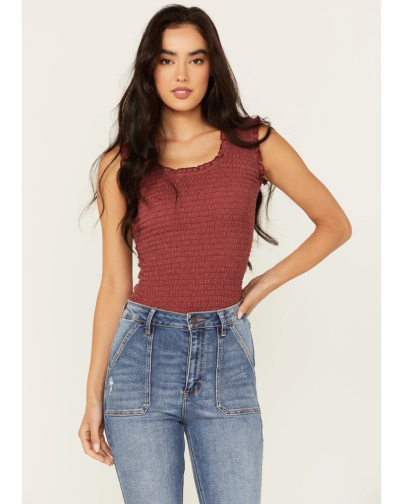 Shyanne Women's Smocked Ribbed Tank