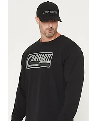 Carhartt Men's Loose Fit Heavyweight Logo Long Sleeve Graphic T-Shirt