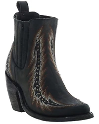 Liberty Black Women's Vegas Gloria Studded Booties - Round Toe
