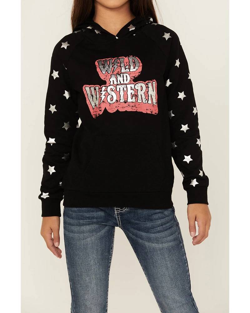 Rock & Roll Denim Girls' Boot Barn Exclusive Wild Western Star Print Hoodie