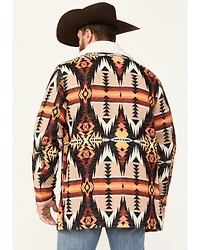 Rock & Roll Denim Men's Southwestern Long Sherpa Jacket