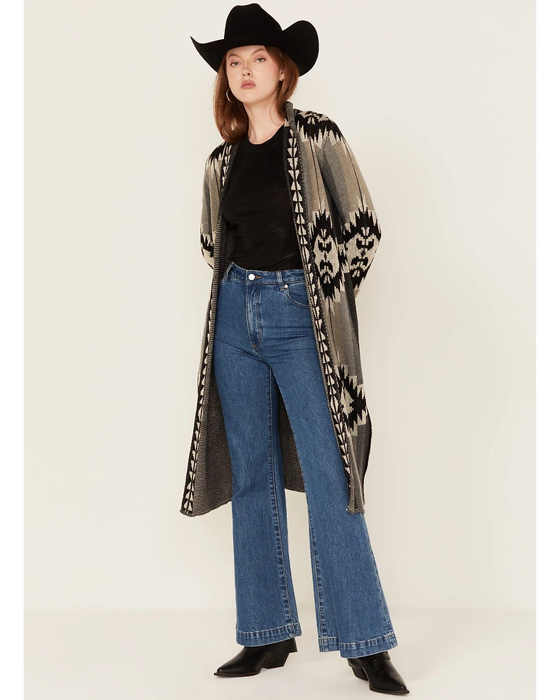 Rock & Roll Denim Women's Southwestern Print Duster Cardigan