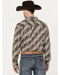RANK 45® Men's Altonwon Striped Geo Print Long Sleeve Button-Down Western Shirt