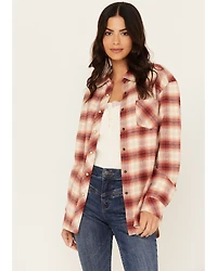 Idyllwind Women's Roby Plaid Print Long Sleeve Snap Shirt