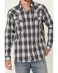 Moonshine Spirit Men's Talum Plaid Long Sleeve Snap Western Shirt