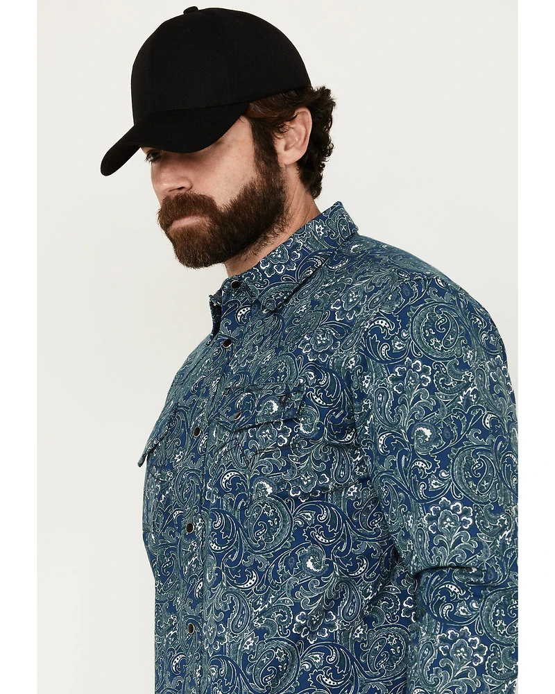 Cody James Men's FR Printed Lightweight Long Sleeve Snap Western Work Shirt