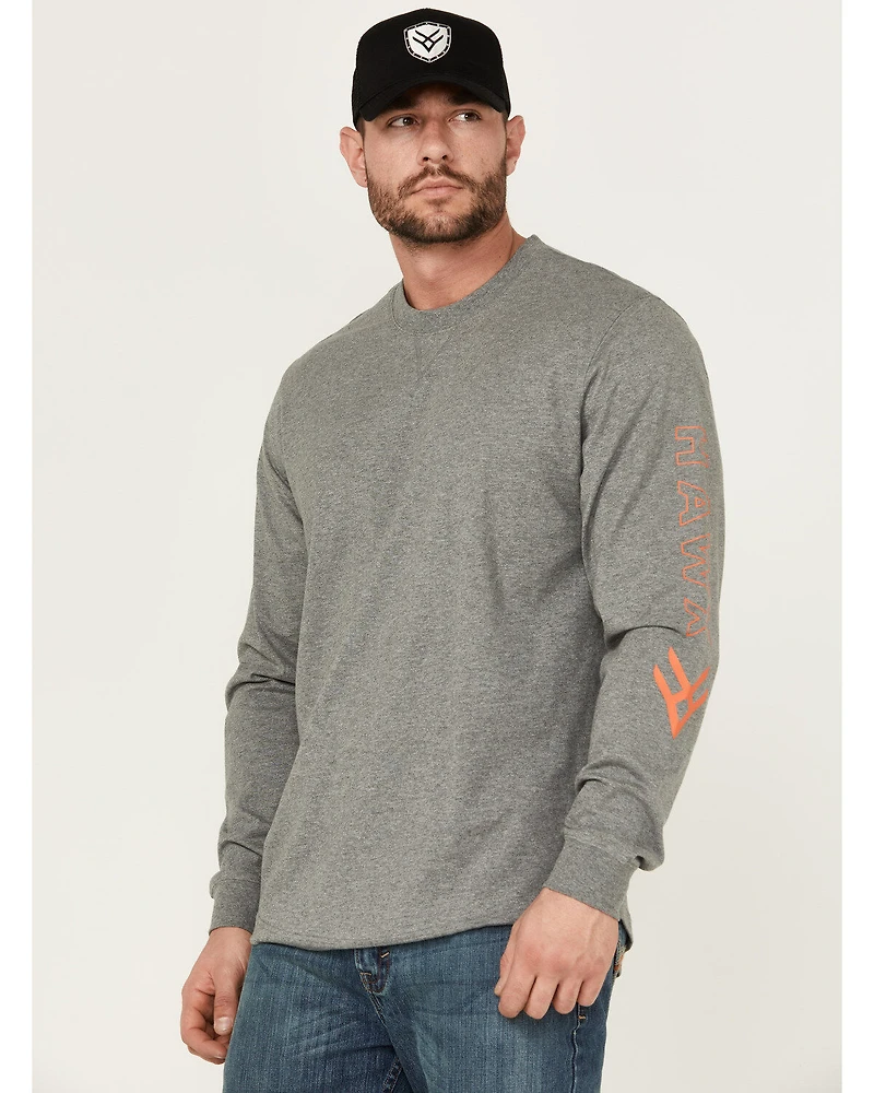 Hawx Men's Logo Long Sleeve Knit Work T-Shirt - Tall
