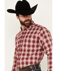 Ariat Men's Seamus Plaid Southwestern Print Long Sleeve Button-Down Western Shirt