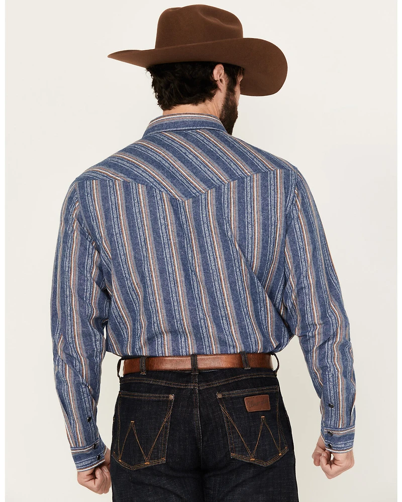 Cody James Men's Alpine Southwestern Striped Long Sleeve Pearl Snap Western Shirt - Big