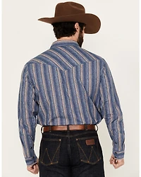 Cody James Men's Alpine Southwestern Striped Long Sleeve Pearl Snap Western Shirt - Big