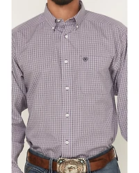 Ariat Men's Roger Plaid Print Long Sleeve Button-Down Western Shirt